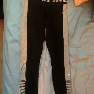 Pink leggings . Cut out detail at ankle